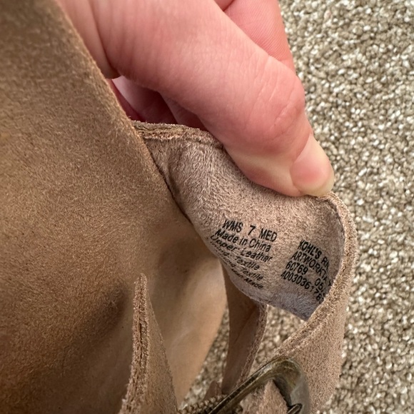 Sonoma Taupe Suede Buckle Sandals - Picture 3 of 3